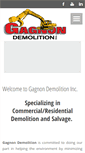 Mobile Screenshot of gagnondemolition.com